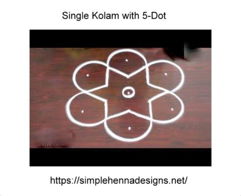 Single Kolam with 5-Dot